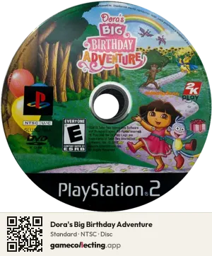 Dora's Big Birthday Adventure PlayStation 2, NTSC disc