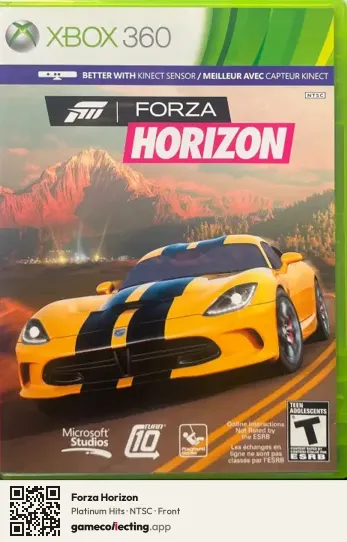 Forza Horizon Xbox 360, NTSC box front