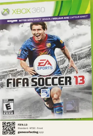FIFA 13 Xbox 360, NTSC box front