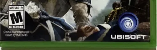 Assassin's Creed IV: Black Flag, the ESRB box on its front
