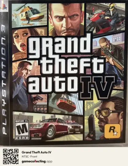Grand Theft Auto IV PlayStation 3, NTSC box front
