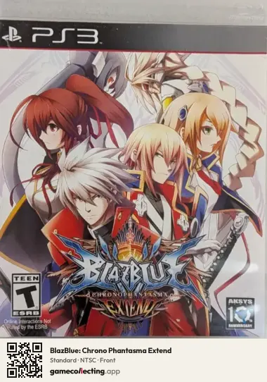 BlazBlue: Chrono Phantasma Extend PlayStation 3, NTSC box front