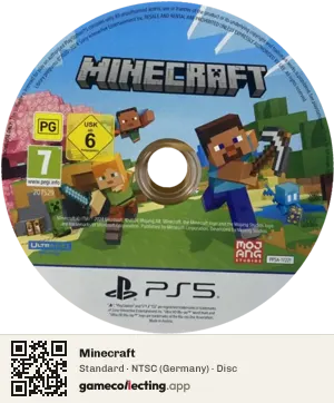 Minecraft PlayStation 5, NTSC disc