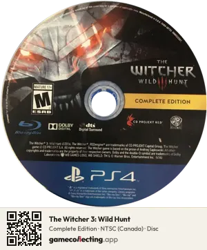 The Witcher 3: Wild Hunt PlayStation 4, NTSC disc