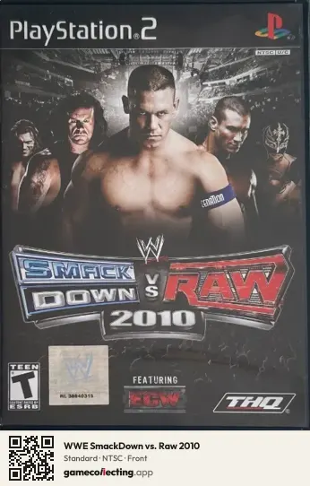 WWE SmackDown vs. Raw 2010 PlayStation 2, NTSC box front