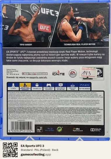 EA Sports UFC 3 PlayStation 4, Poland box back