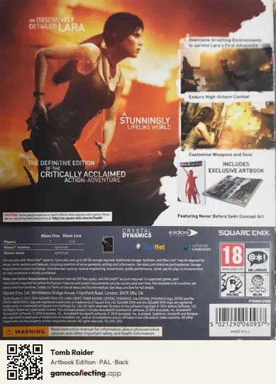 Tomb Raider Xbox One, PAL box back