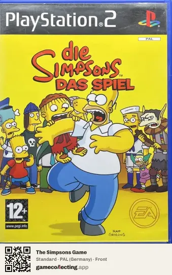The Simpsons Game PlayStation 2, Germany box front