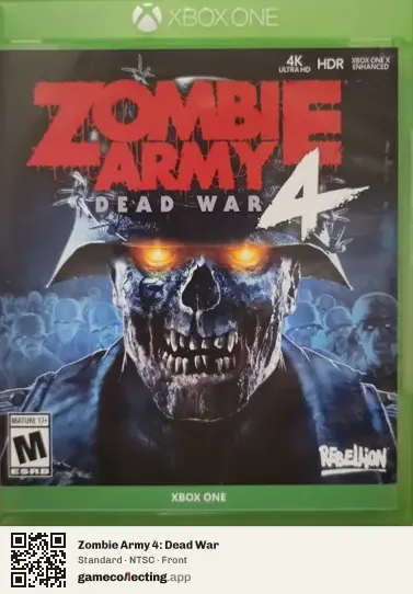 Zombie Army 4: Dead War Xbox One, NTSC box front