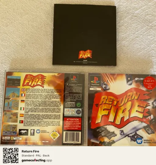 Return Fire PlayStation, PAL box back