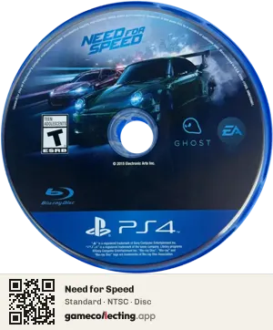 Need for Speed PlayStation 4, NTSC disc