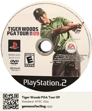 Tiger Woods PGA Tour 09 PlayStation 2, NTSC disc