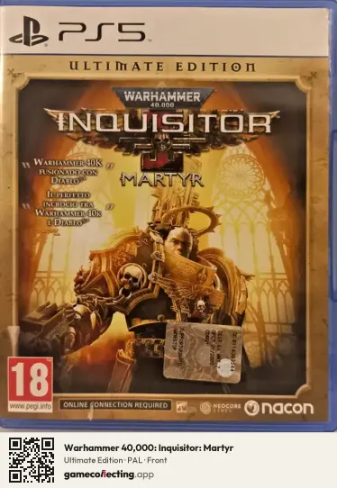 Warhammer 40,000: Inquisitor: Martyr PlayStation 5, PAL box front