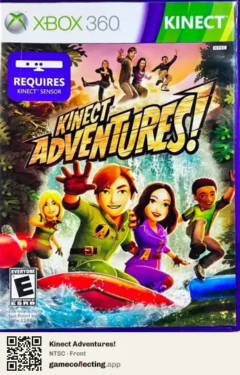 Kinect Adventures! Xbox 360, NTSC box front