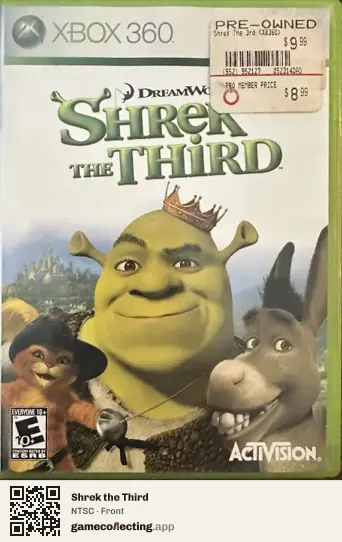 Shrek the Third Xbox 360, NTSC box front
