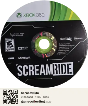 ScreamRide Xbox 360, NTSC disc