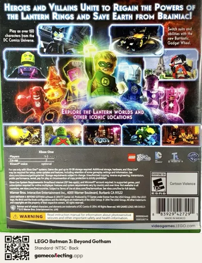 LEGO Batman 3: Beyond Gotham Xbox One, NTSC box back