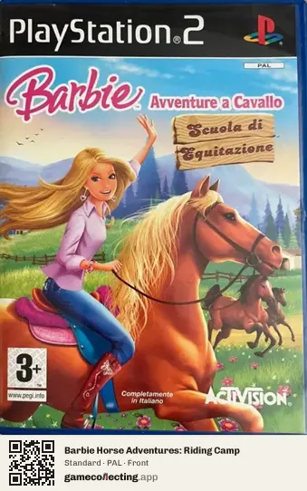 Barbie Horse Adventures: Riding Camp PlayStation 2, PAL box front