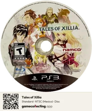 Tales of Xillia PlayStation 3, NTSC disc