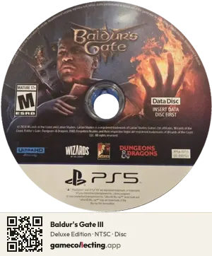 Baldur's Gate III PlayStation 5, NTSC disc