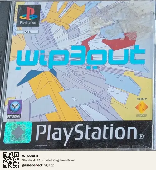 Wipeout 3 PlayStation, United Kingdom box front