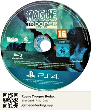 Rogue Trooper Redux PlayStation 4, PAL disc