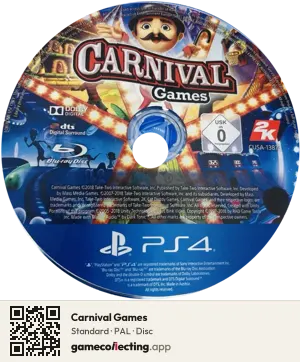 Carnival Games PlayStation 4, PAL disc