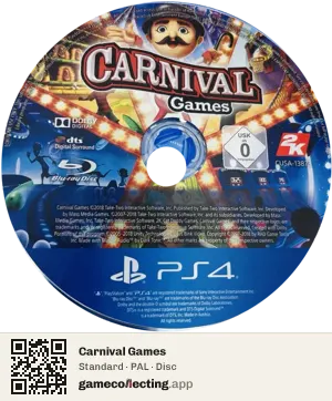 Carnival Games PlayStation 4, PAL disc