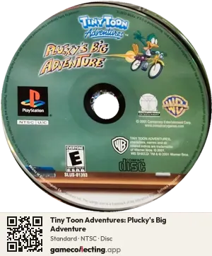 Tiny Toon Adventures: Plucky's Big Adventure PlayStation, NTSC disc