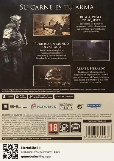 Mortal Shell II PlayStation 5, Germany box back