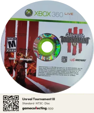 Unreal Tournament III Xbox 360, NTSC disc