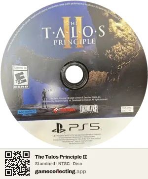 The Talos Principle II PlayStation 5, NTSC disc