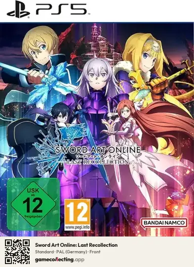 Sword Art Online: Last Recollection PlayStation 5, Germany box front