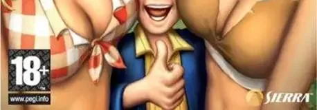 Leisure Suit Larry: Magna Cum Laude, the PEGI square on its front