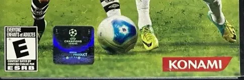 Pro Evolution Soccer 2012, the ESRB box on its front