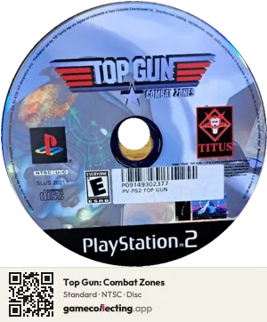 Top Gun: Combat Zones PlayStation 2, NTSC disc