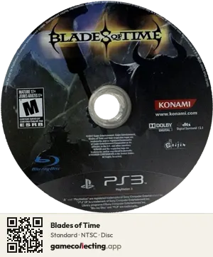 Blades of Time PlayStation 3, NTSC disc
