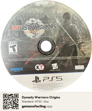 Dynasty Warriors: Origins PlayStation 5, NTSC disc
