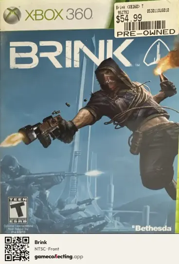 Brink Xbox 360, NTSC box front