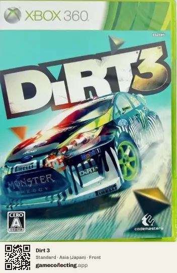 Dirt 3 Xbox 360, Asia box front