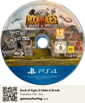 Rock of Ages 3: Make & Break PlayStation 4, PAL disc