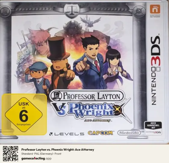 Professor Layton vs. Phoenix Wright: Ace Attorney Nintendo 3DS, Germany box front
