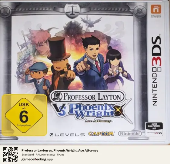 Professor Layton vs. Phoenix Wright: Ace Attorney Nintendo 3DS, Germany box front