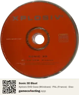 Sonic 3D Blast Computer, PAL disc