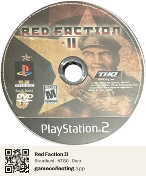 Red Faction II PlayStation 2, NTSC disc