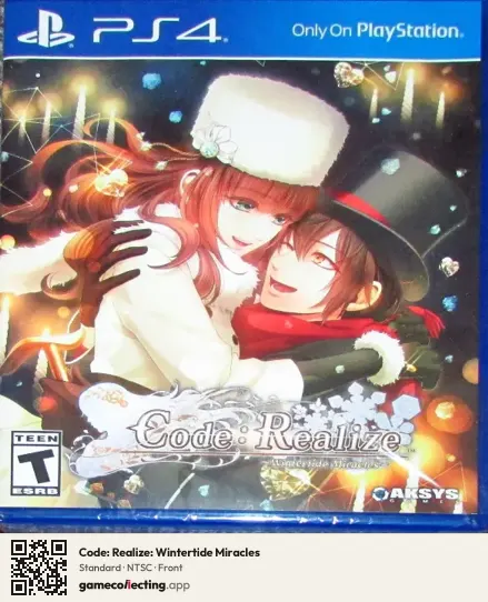 Code: Realize: Wintertide Miracles PlayStation 4, NTSC box front