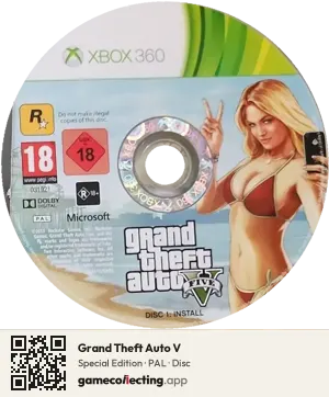 Grand Theft Auto V Xbox 360, PAL disc