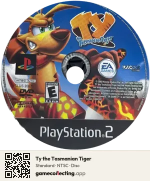 Ty the Tasmanian Tiger PlayStation 2, NTSC disc