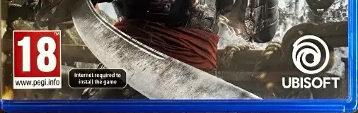 Assassin's Creed Black Flag Resynced, the PEGI square on its front