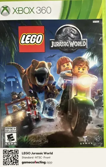 LEGO Jurassic World Xbox 360, NTSC box front